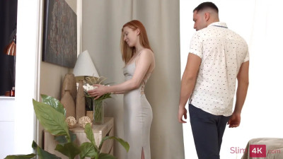 Crystal White - Threesome Surprise For A Redhead From BF